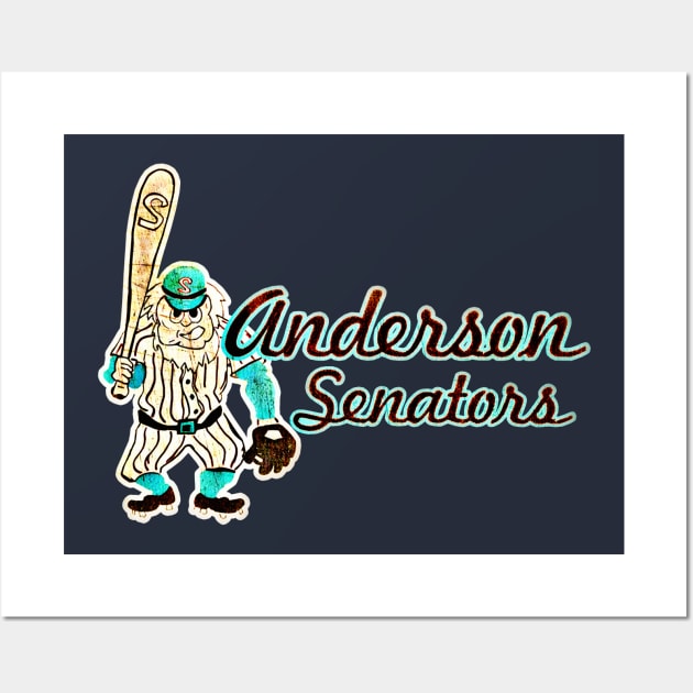 Anderson Senators Baseball Wall Art by Kitta’s Shop